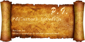 Pásztori István névjegykártya