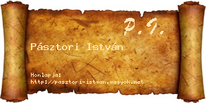 Pásztori István névjegykártya